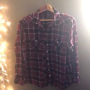 Torrid button up plaid shirt size 1
